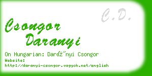 csongor daranyi business card